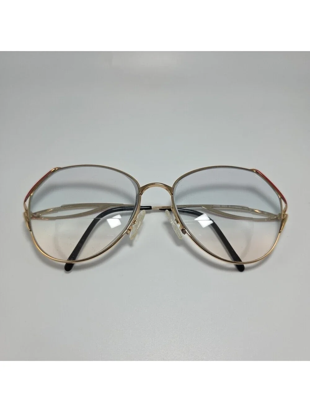 Vintage Viennaline Eyeglasses Glasses Frames Gold Red 1401 Frame Germany